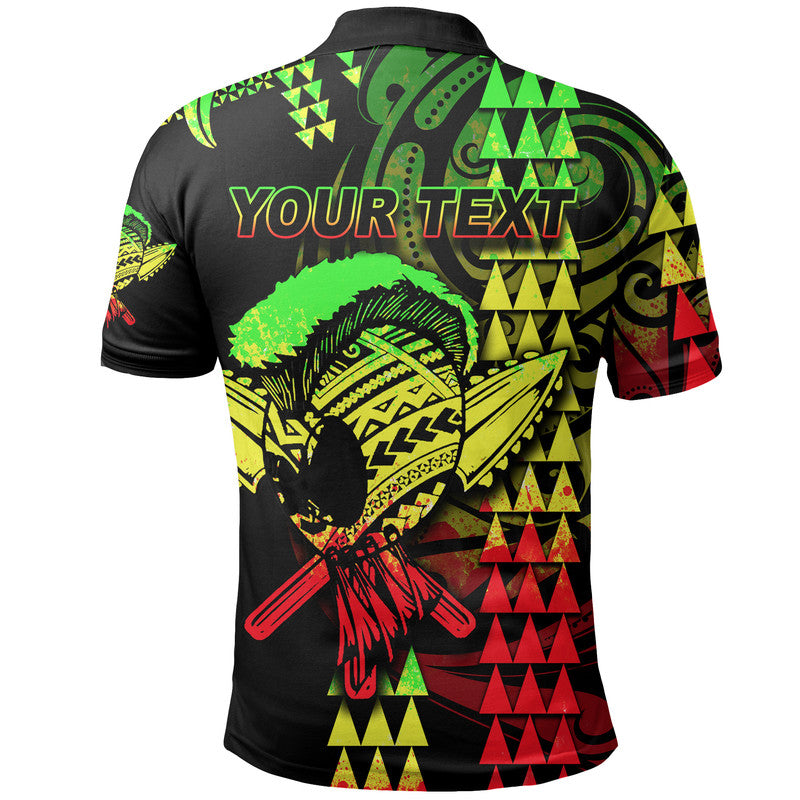 Custom Hawaii Polynesian Warrior Kakau Polo Shirt Reggage LT6