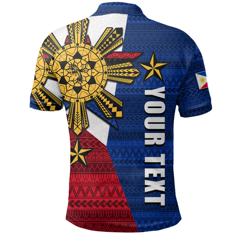 Custom Filipino Polo Shirt Tribal Flag Style LT6