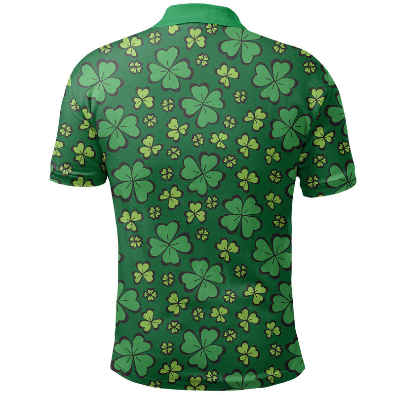 St Patricks Day Polo Shirt Suit Four Leaves Clover Style LT6