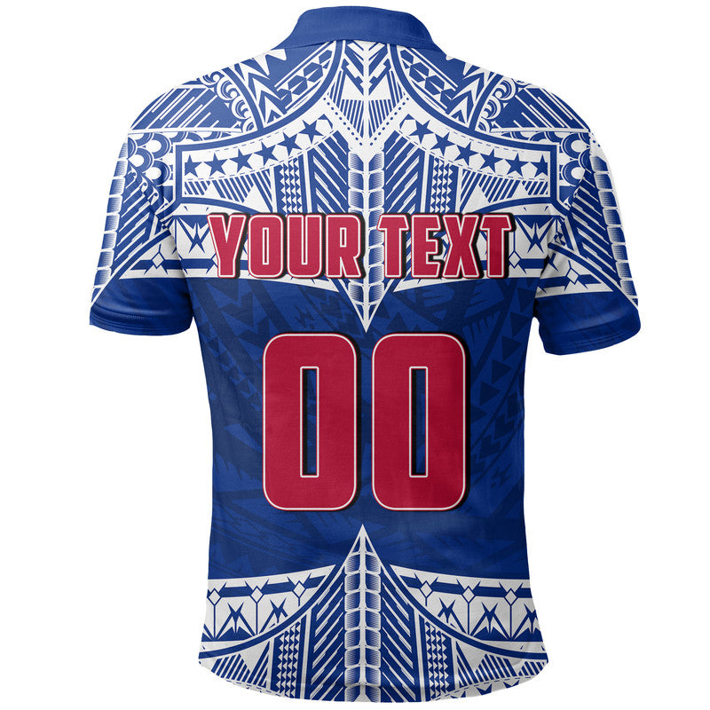 Custom And Number Toa Samoa Rugby Polo Shirt Siva Tau LT6