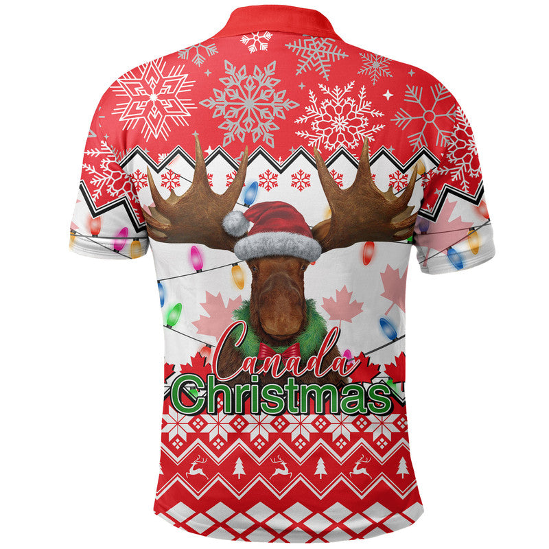 Christmas Moose Canada Polo Shirt 2022 LT6