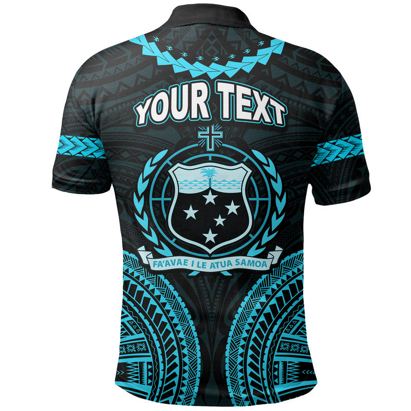 Custom Samoa Ula Nifo Tribal Polo Shirt Blue Style LT6