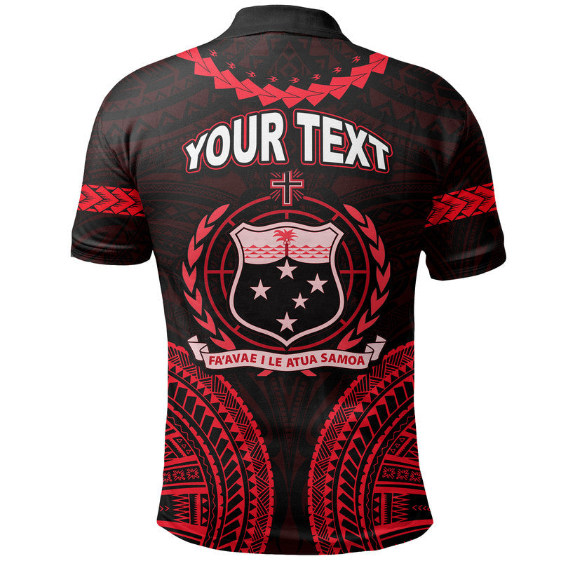 Custom Samoa Ula Nifo Tribal Polo Shirt Red Style LT6