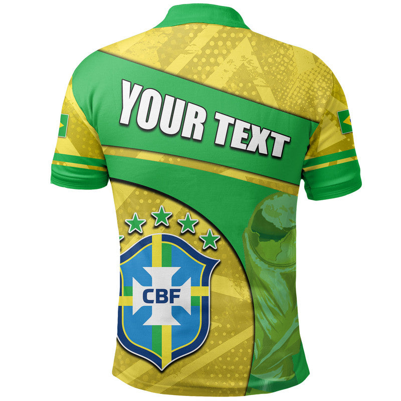 Custom Brasil Polo Shirt Football 2022 Basic Style LT6
