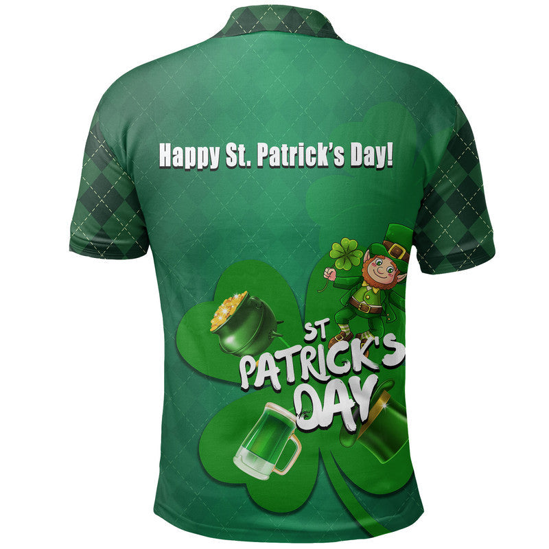 St Patricks Day Shamrock Lucky Polo Shirt LT6