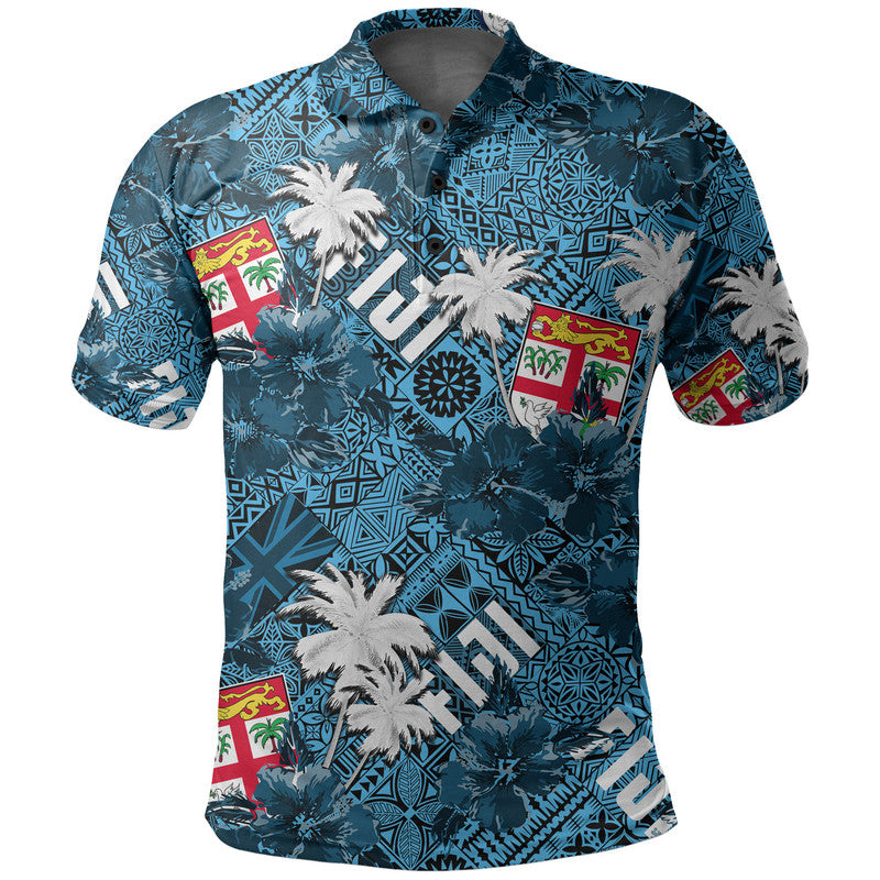 Hibiscus Fiji Polo Shirt Hawaii Style No.1 LT6