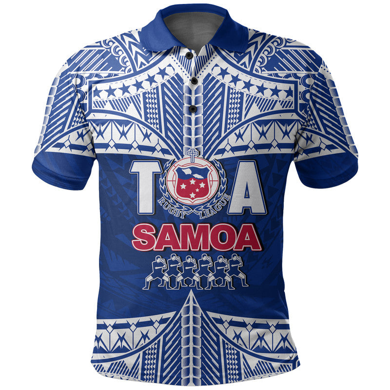 Custom And Number Toa Samoa Rugby Polo Shirt Siva Tau LT6