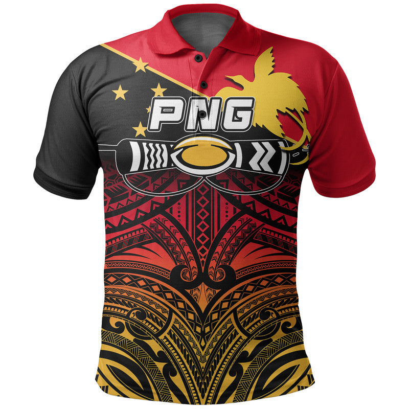 Custom And Number PNG Rugby The Kumuls Polo Shirt LT6