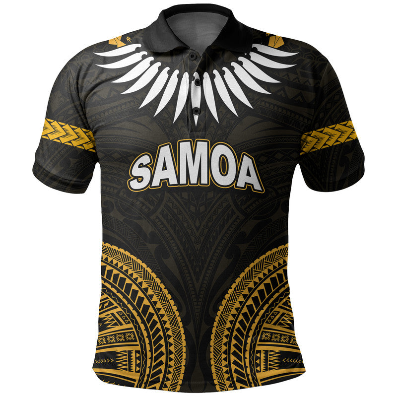 Custom Samoa Ula Nifo Tribal Polo Shirt Gold Style LT6