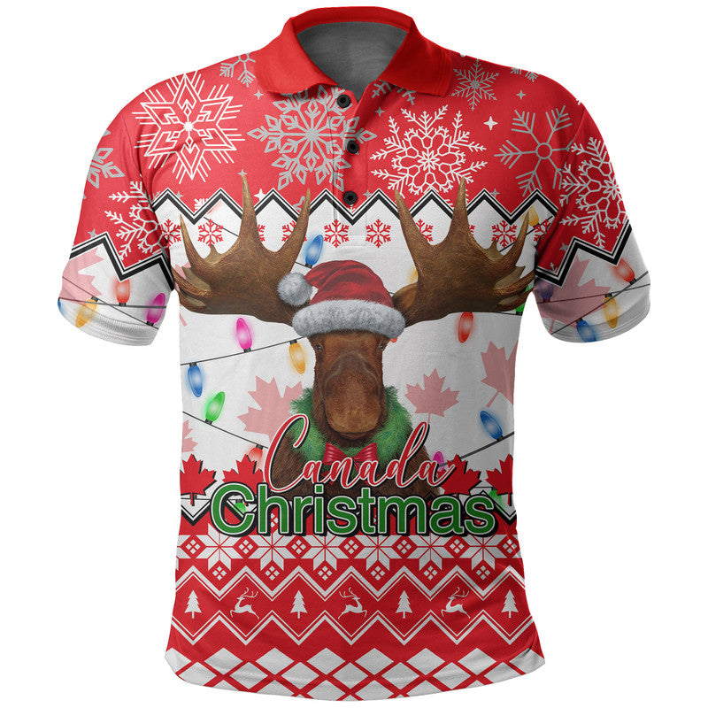 Christmas Moose Canada Polo Shirt 2022 LT6