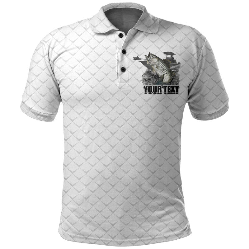Custom Fishing Man Trip Polo Shirt White Style LT6