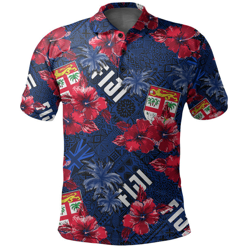 Hibiscus Fiji Polo Shirt Hawaii Style No.2 LT6