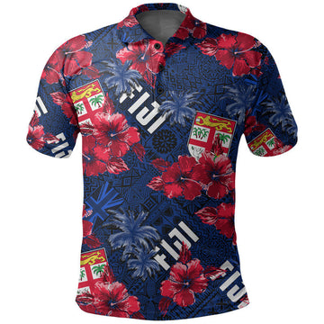 Hibiscus Fiji Polo Shirt Hawaii Style No.2 LT6