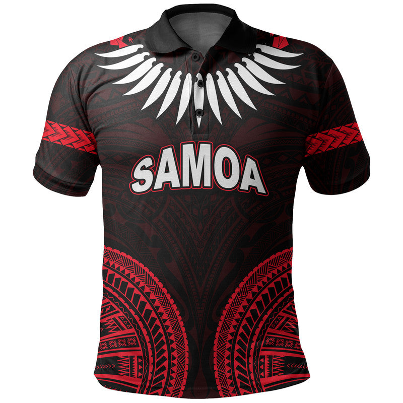 Custom Samoa Ula Nifo Tribal Polo Shirt Red Style LT6