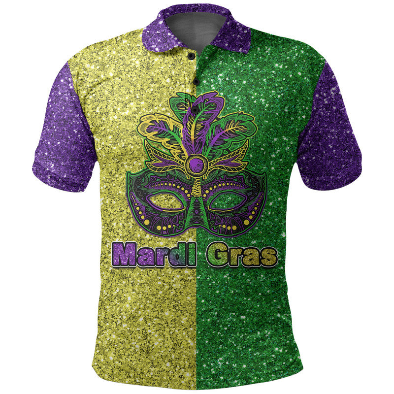 Mardi Gras Polo Shirt Colorful Style LT6