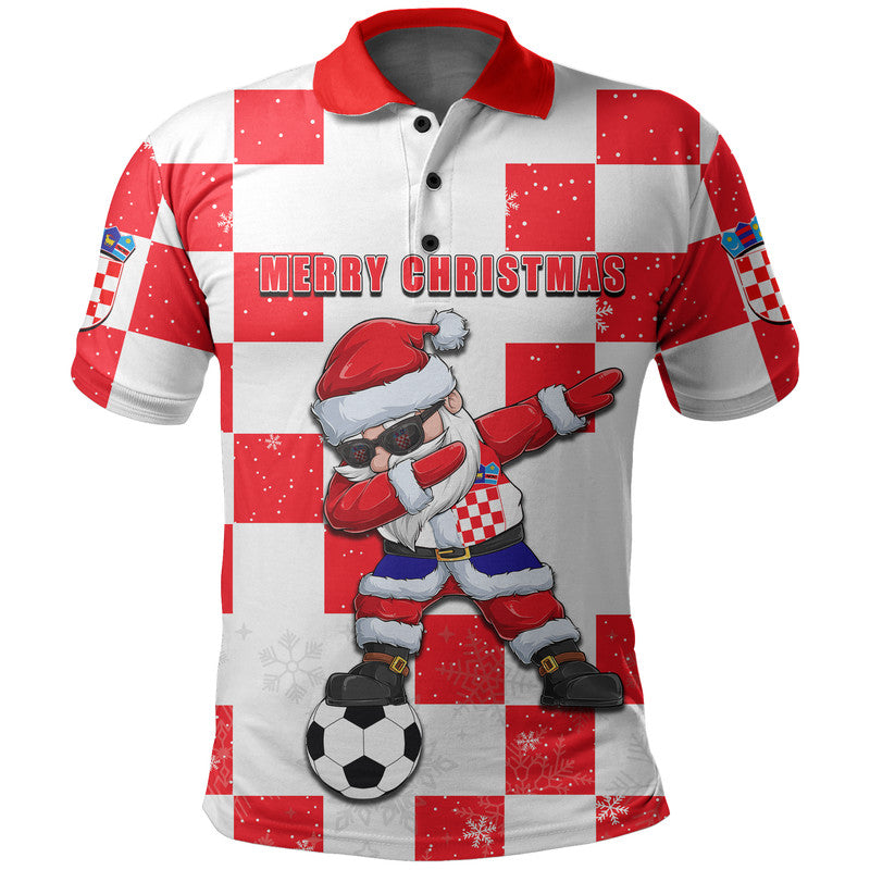 Croatia Christmas Santa Claus Dabbing Polo Shirt Replica Football Jersey LT6