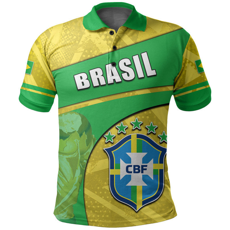 Custom Brasil Polo Shirt Football 2022 Basic Style LT6