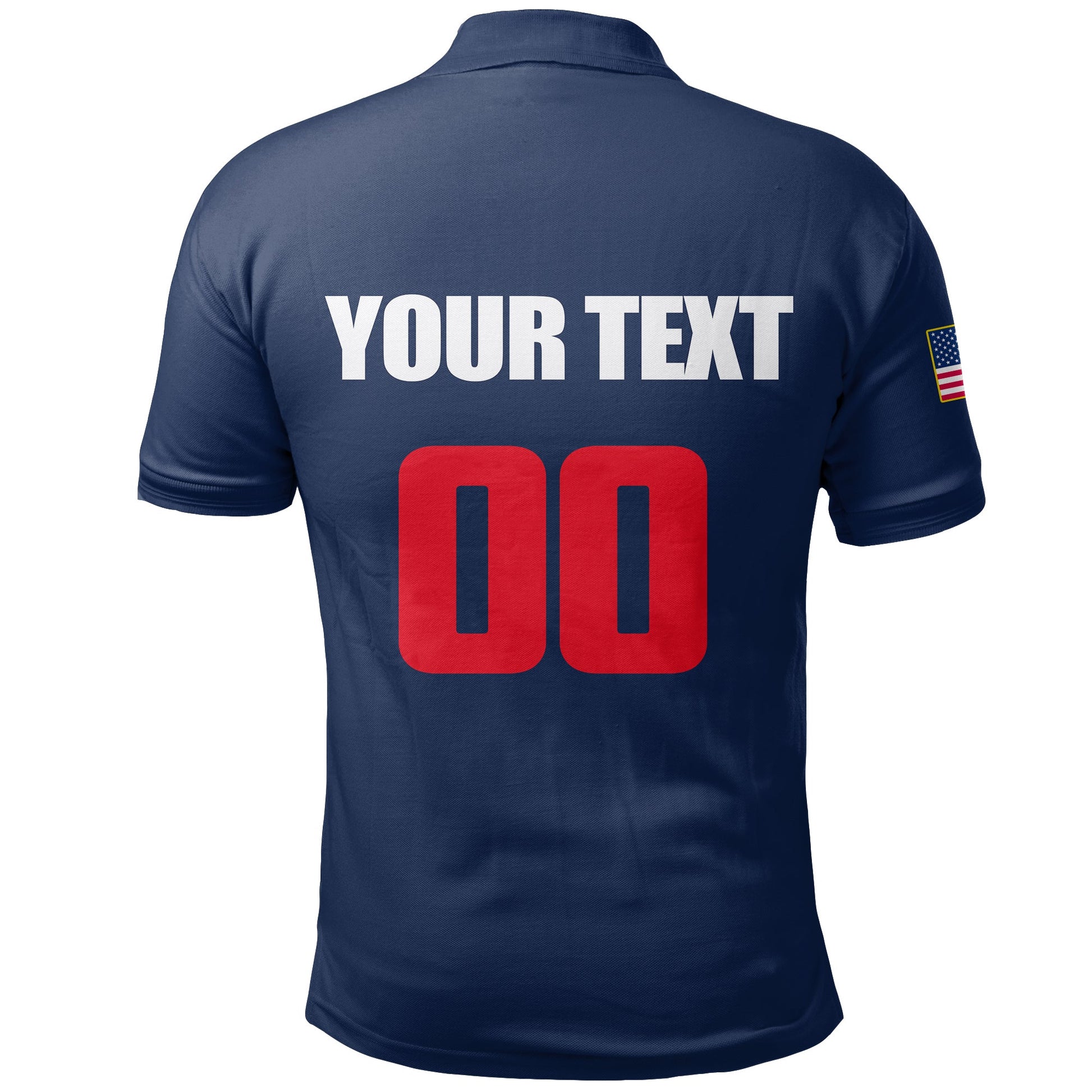 (Custom And Number) Baseball 2023 USA Polo Shirt Blue Style LT6