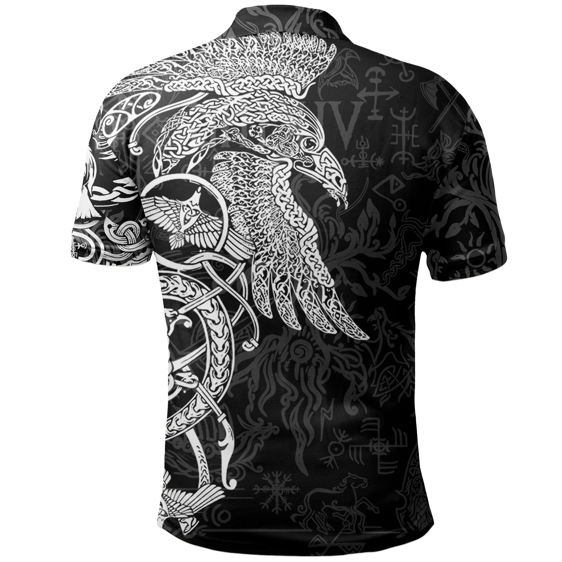 Viking Polo Shirt Special Raven Tattoo RLT12