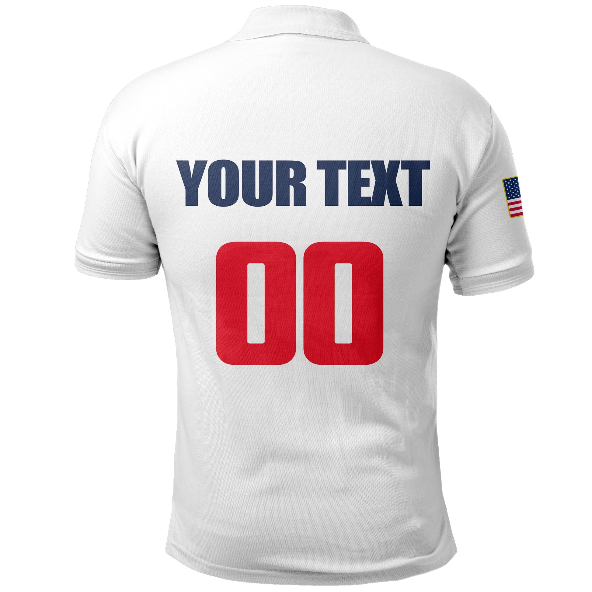 (Custom And Number) Baseball 2023 USA Polo Shirt White Style LT6