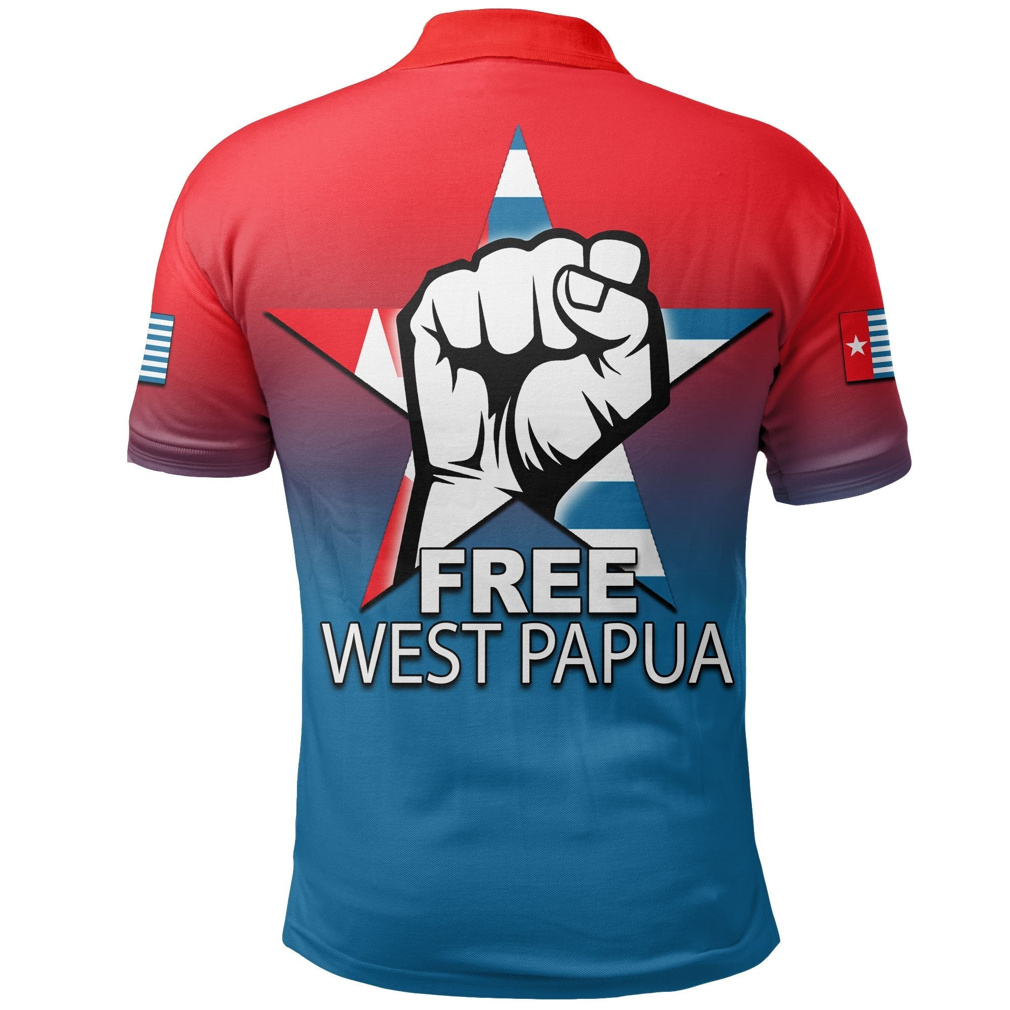 West Papua Polo Shirt Flag Color Simple Style LT6