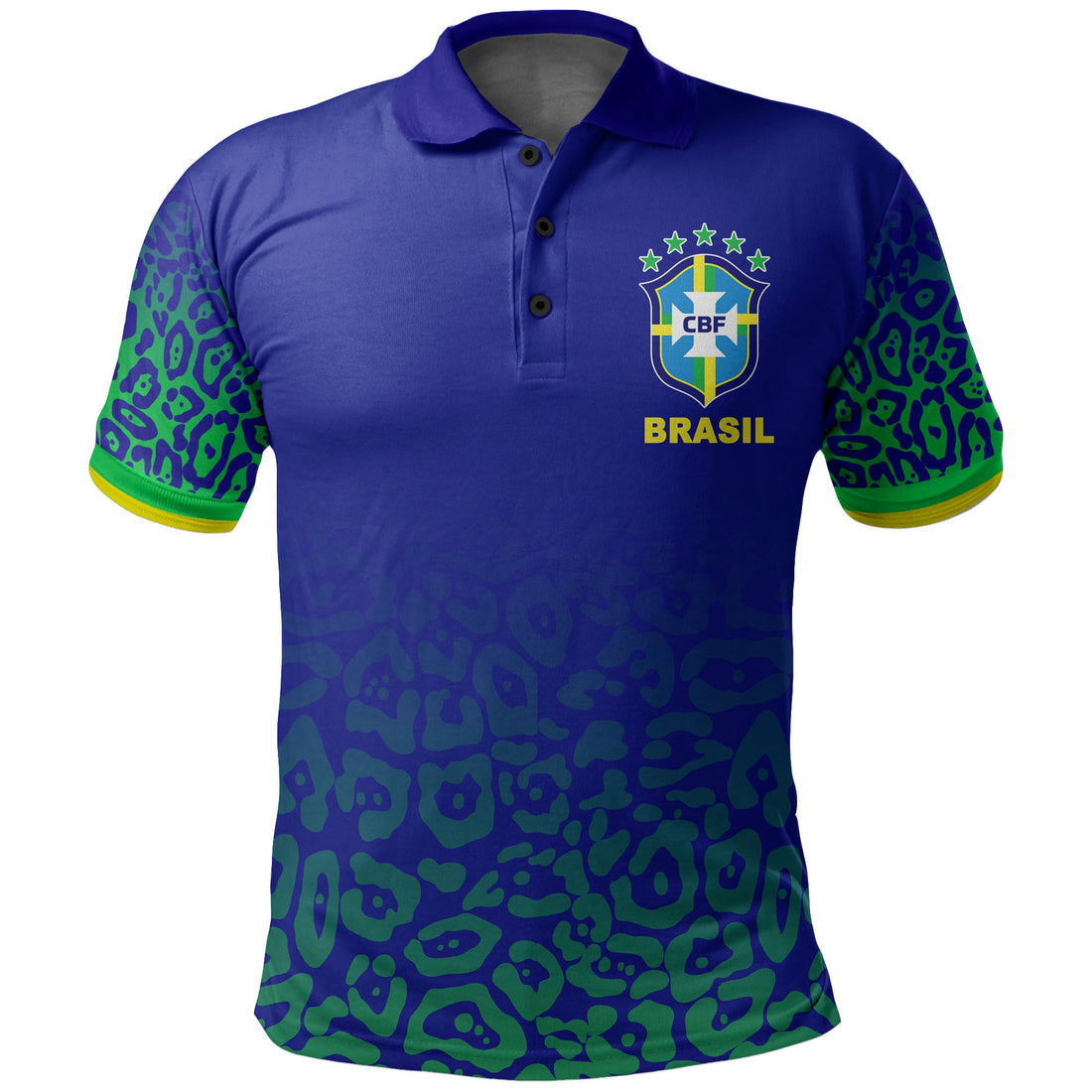 (Custom And Number) Brazil Polo Shirt Football 2022 LT6