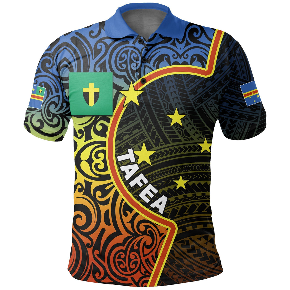 Tafea Day Polo Shirt Of Vanuatu Polynesian Flag Color LT6