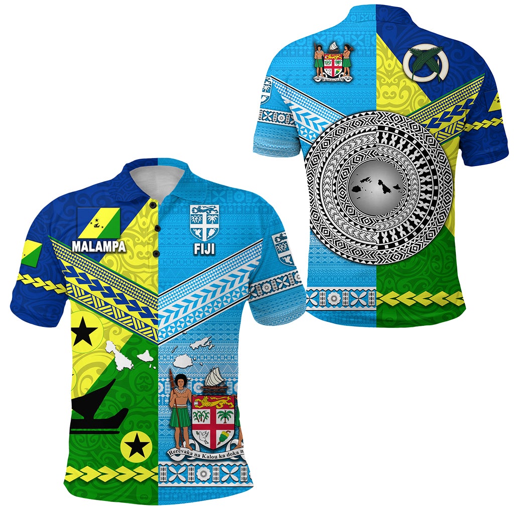 Malampa Province Vanuatu and Fiji Polo Shirt Together LT8