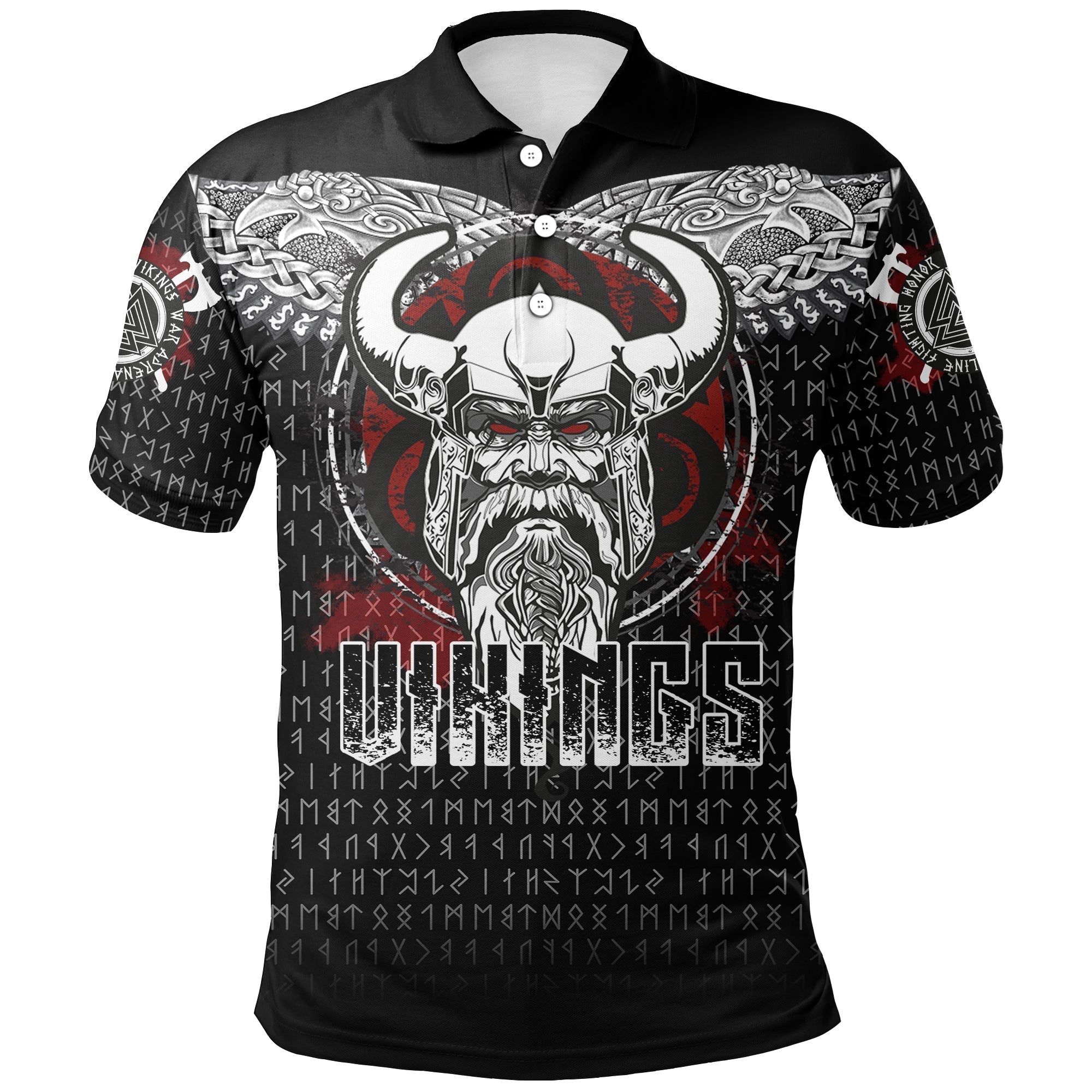 Viking Odin Honor Polo Shirt Viking Pattern RLT12