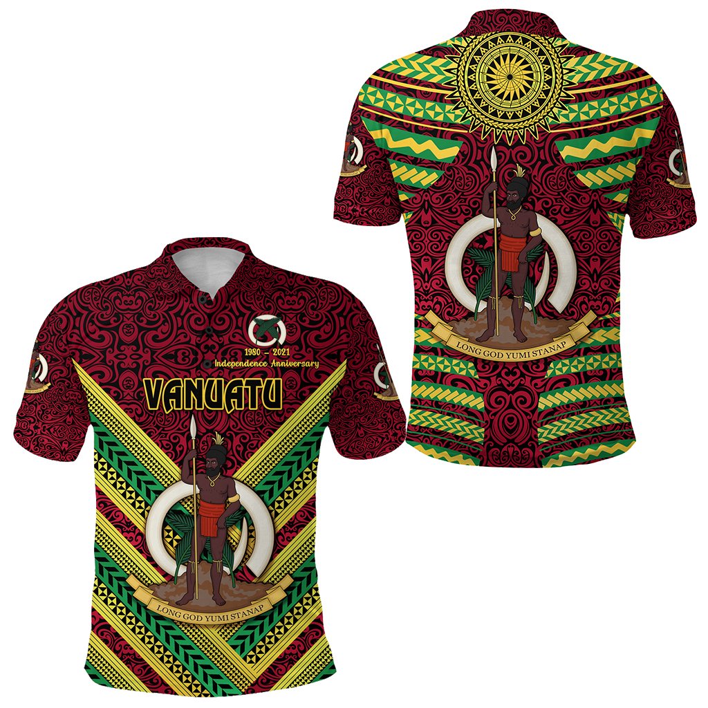 Vanuatu Polo Shirt Special Independence Anniversary Creative Style Red LT8
