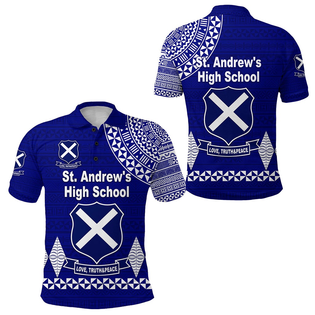 St. andrews High School Polo Shirt Simple Style LT8