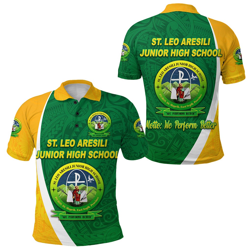 St. Leo Aresili Junior High School Polo Shirt Simple Style LT8