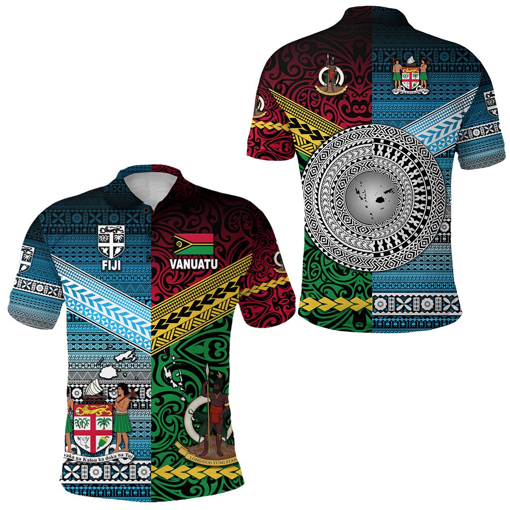 Vanuatu Fiji Polo Shirt Together Blue LT8