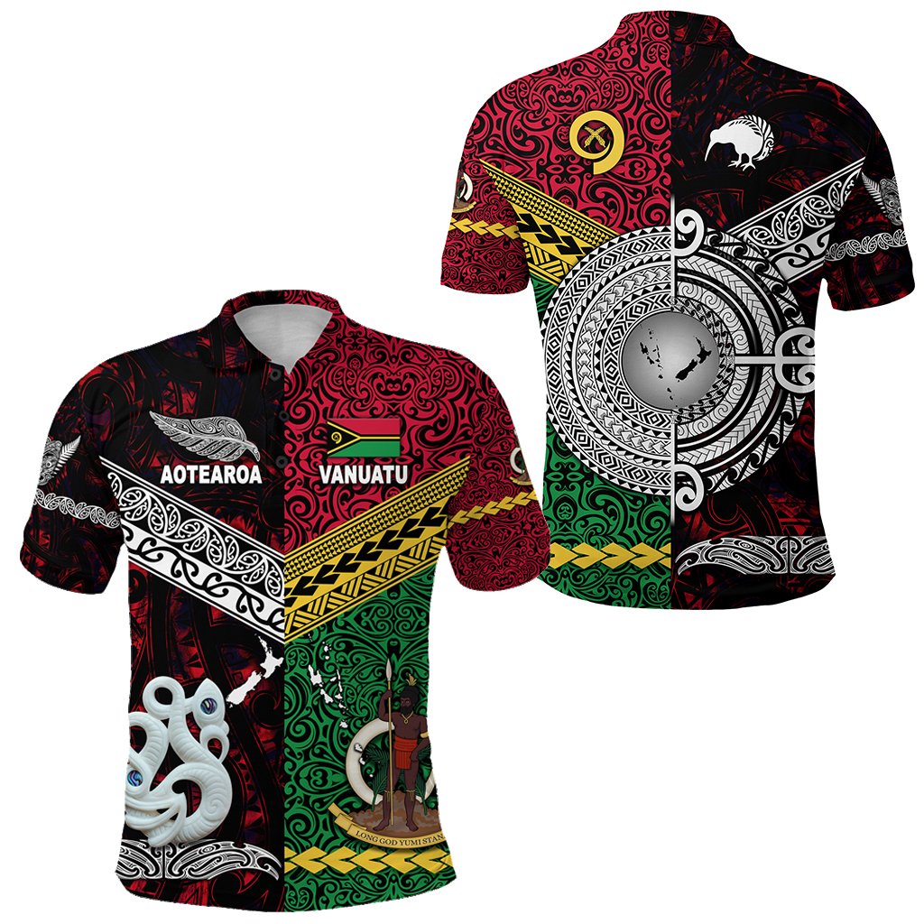 Vanuatu New Zealand Polo Shirt Together Red LT8