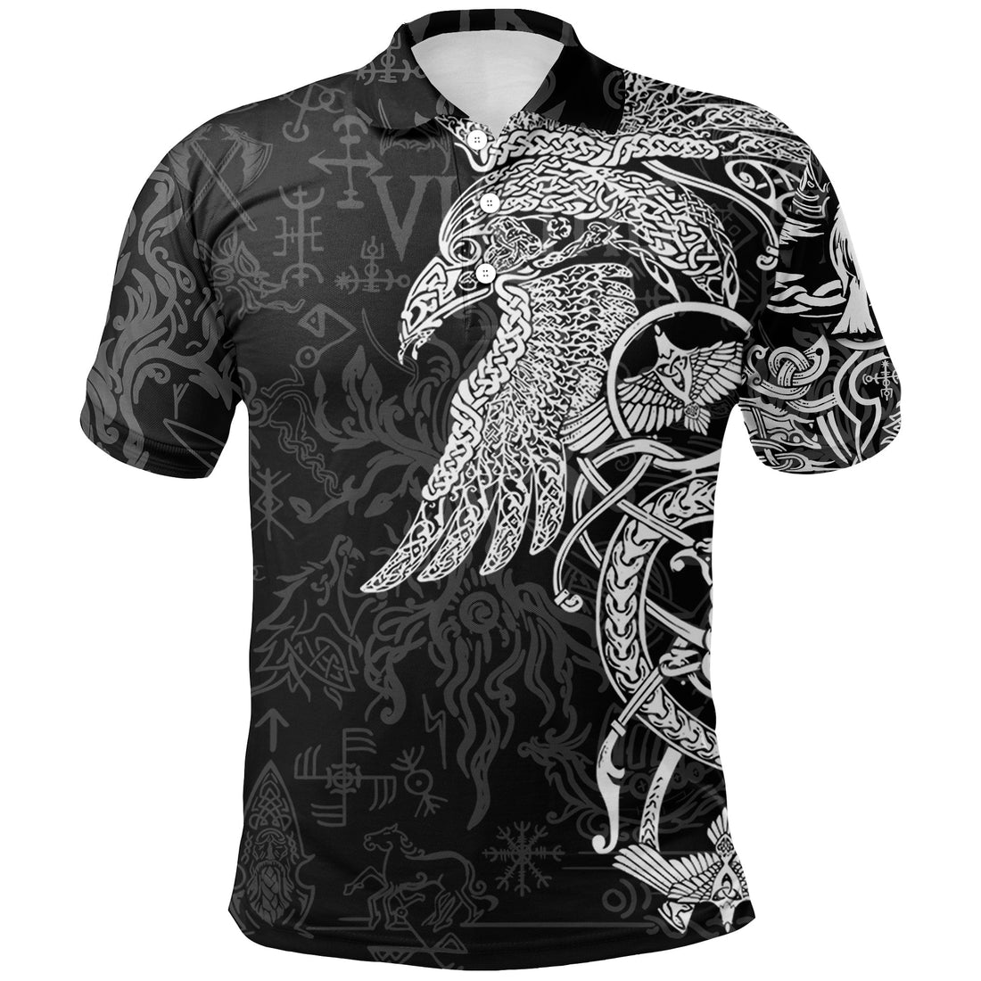 Viking Polo Shirt Special Raven Tattoo RLT12