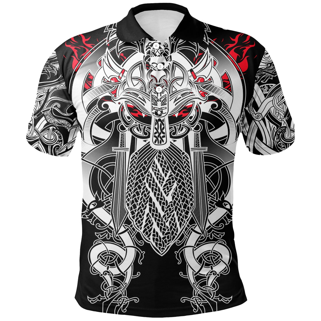 Viking Polo Shirt Odin Eternal Flame RLT12