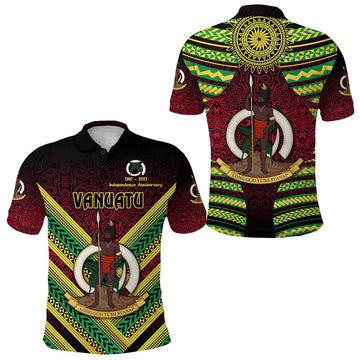 Vanuatu Polo Shirt Special Independence Anniversary Creative Style Gradient Red LT8