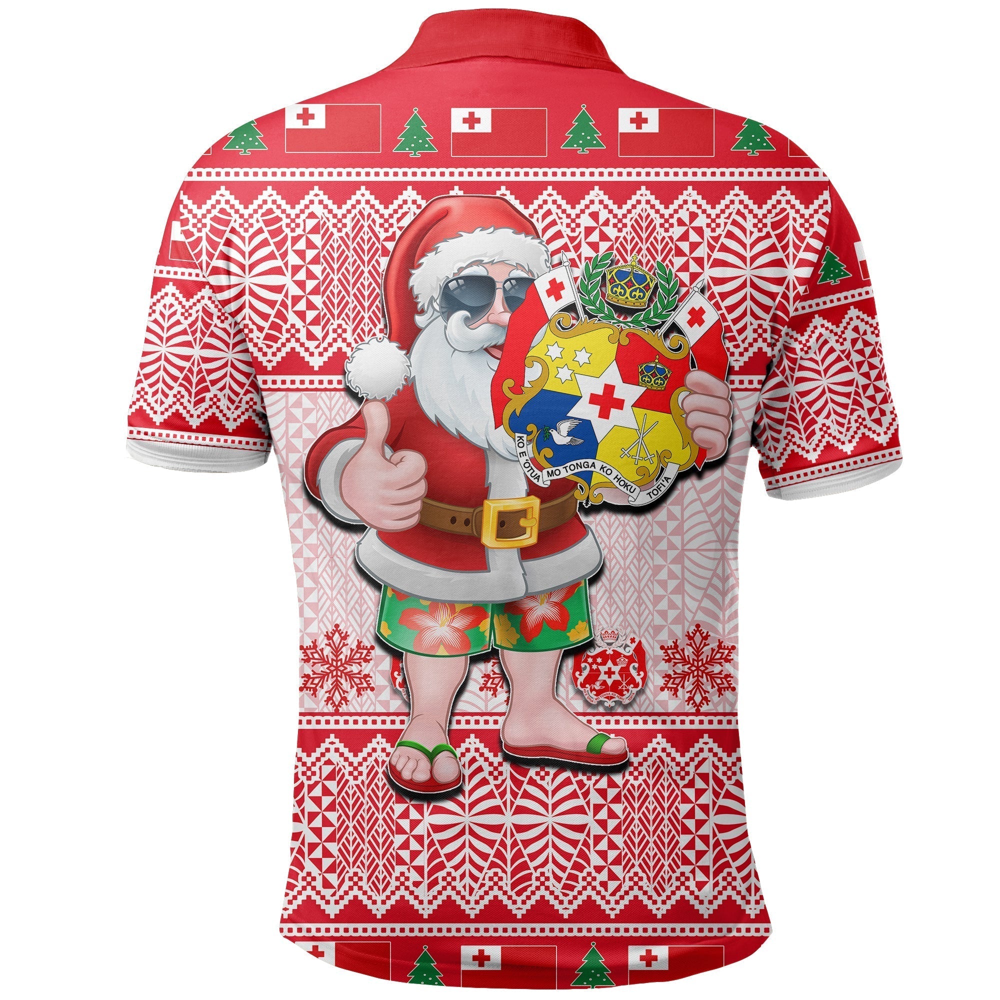 Tonga Polo Shirt Christmas Cool Santa Claus LT6
