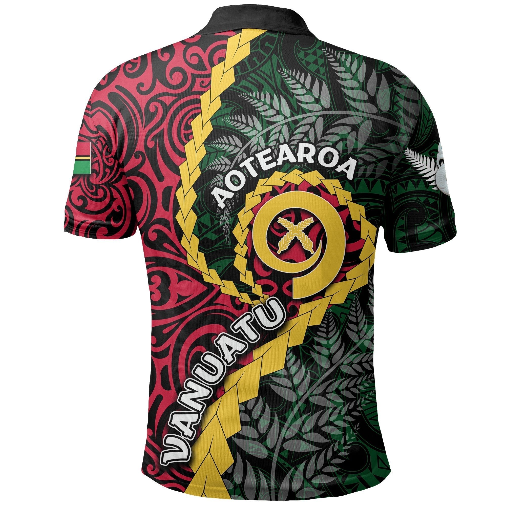 Vanuatu Polo Shirt Mix Maori Silver Fern LT6