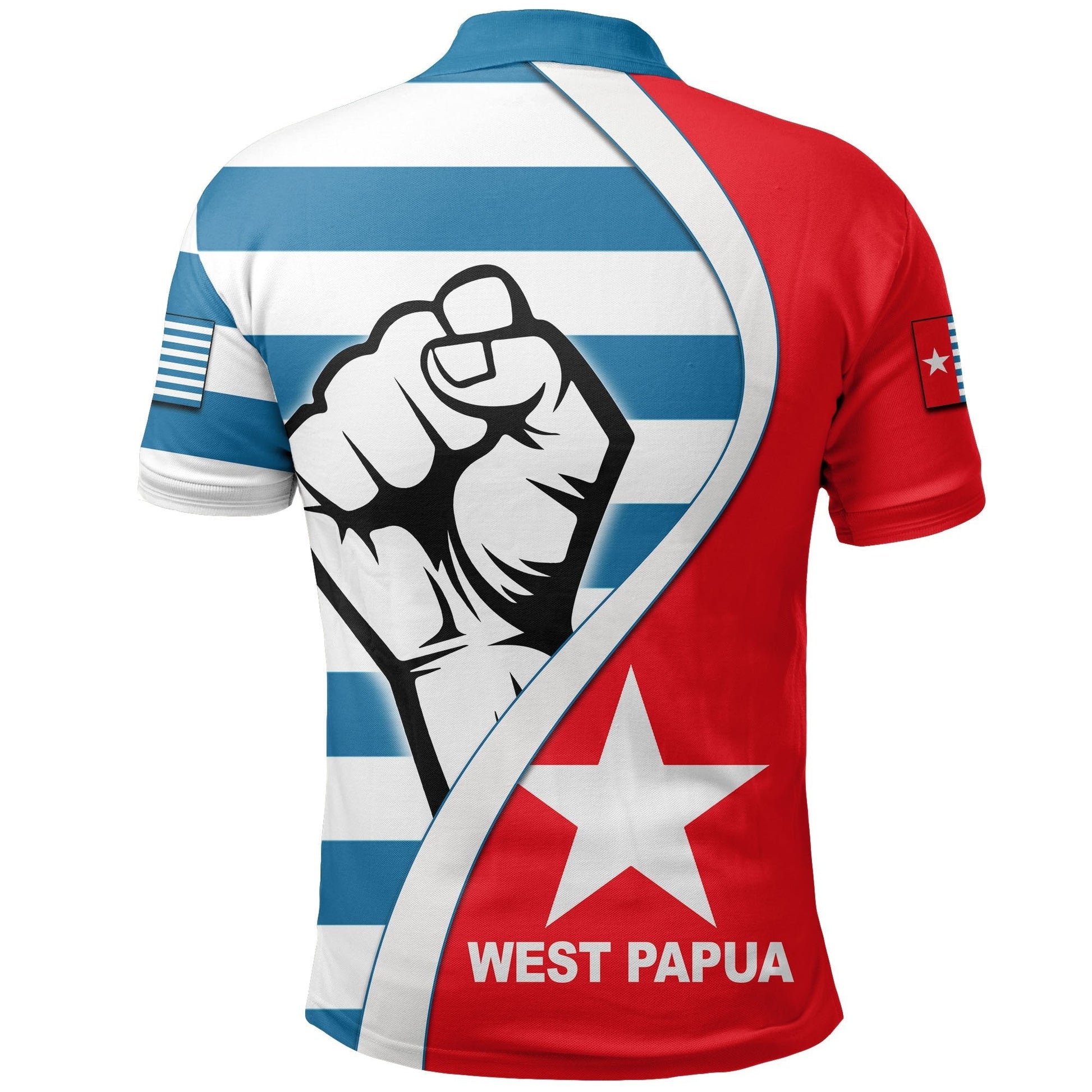 West Papua Polo Shirt Clenched Hands Flag LT6