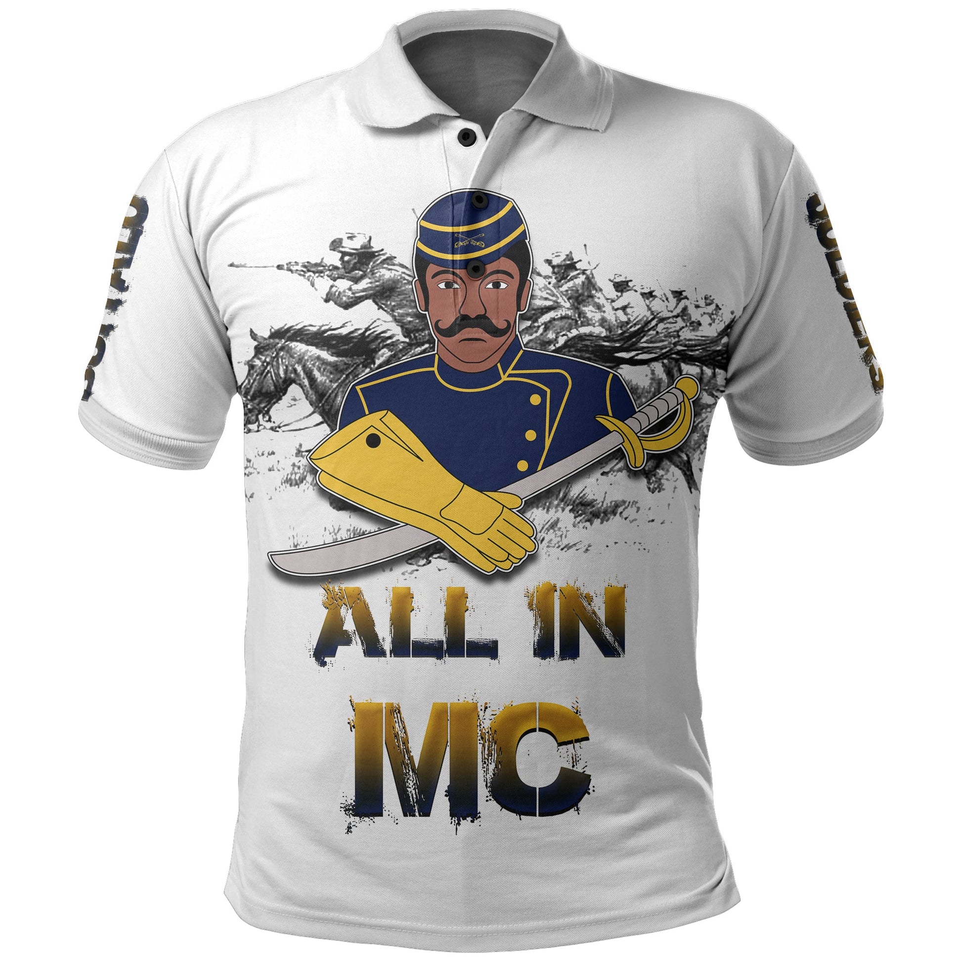 Custom Buffalo Soldiers Polo Shirt History LT6