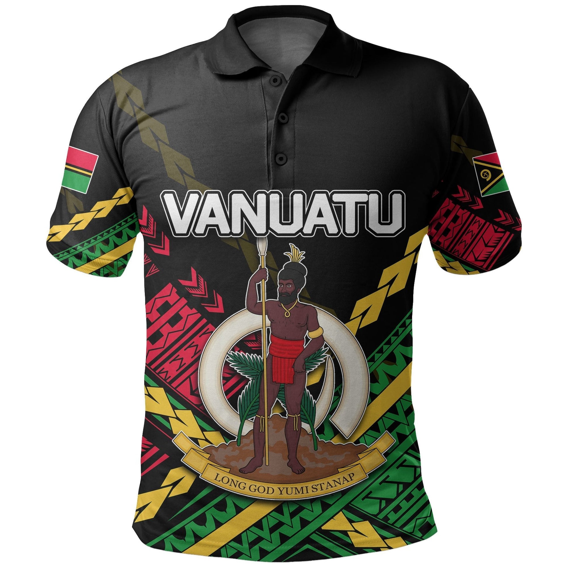 Vanuatu Polo Shirt Independence Day Polynesian Style No.2 LT6