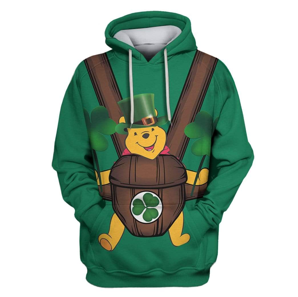 St Patricks Day Hoodie Bearing A Pooh LT8
