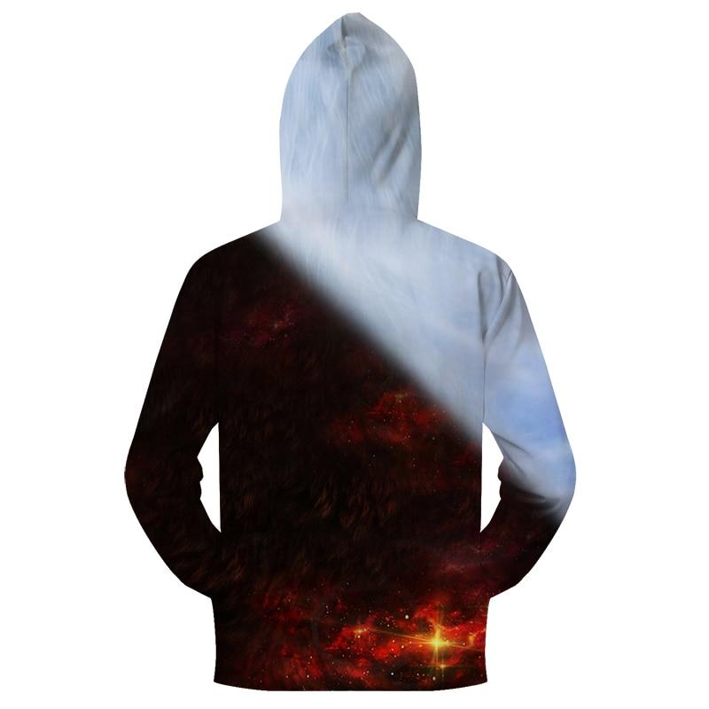 Wolf Hot and Cold 3D Zipper Native American Hoodies LT10