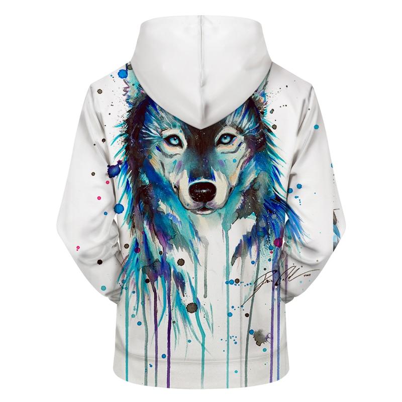 Wolf Ice White 3D Native American Hoodies LT10