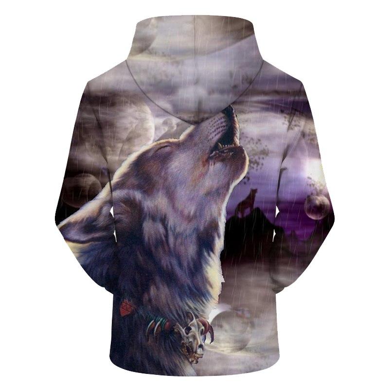Wolf Raining 3D Native American Hoodies LT10