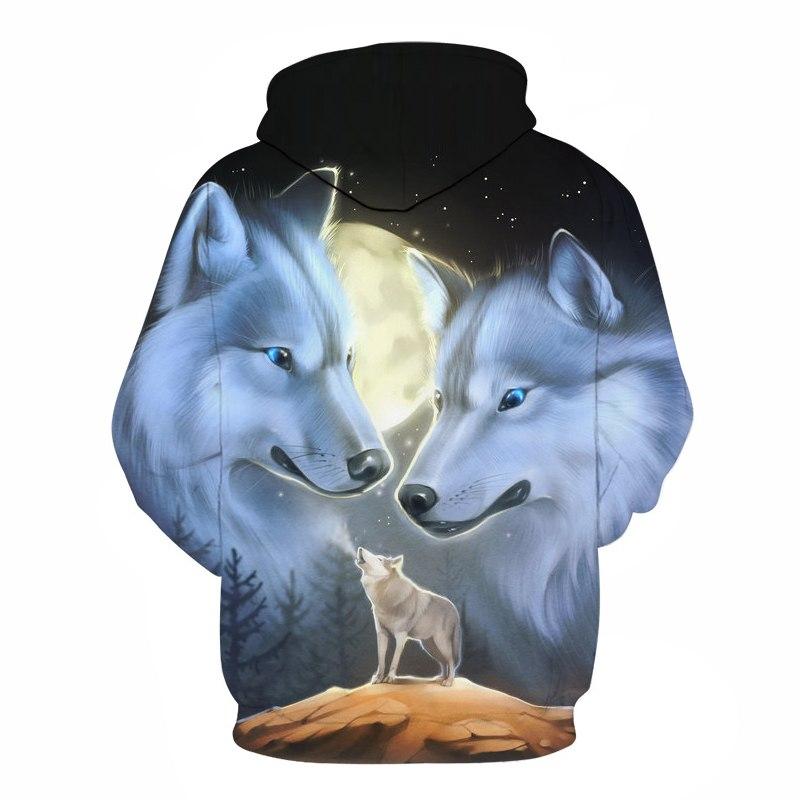 Wolf Moon Top 3D Native American Hoodies LT10