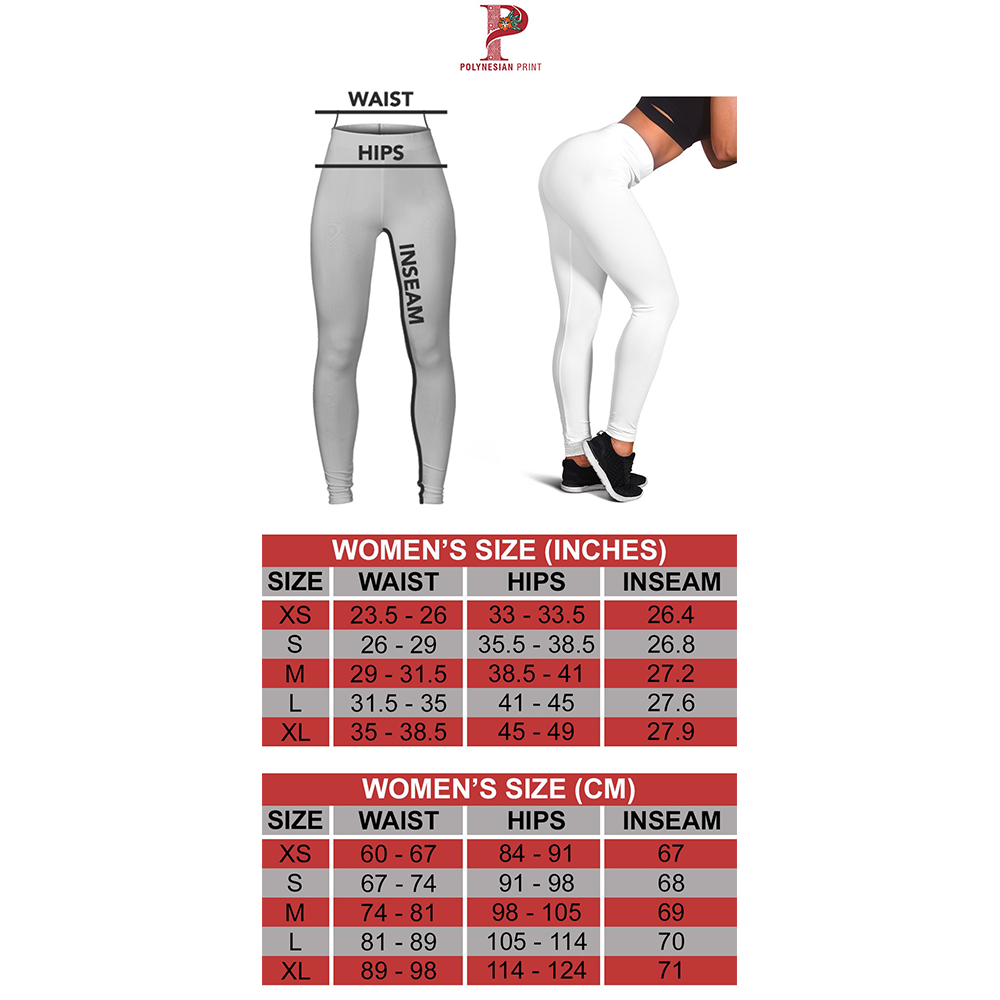 Polynesian Women's Leggings - Rising 2nd White