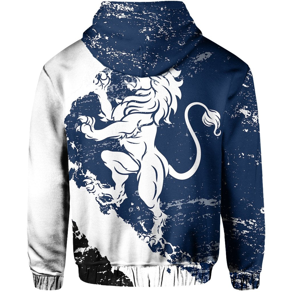 (Suomi) Finland Lion On Top Zipper Hoodie