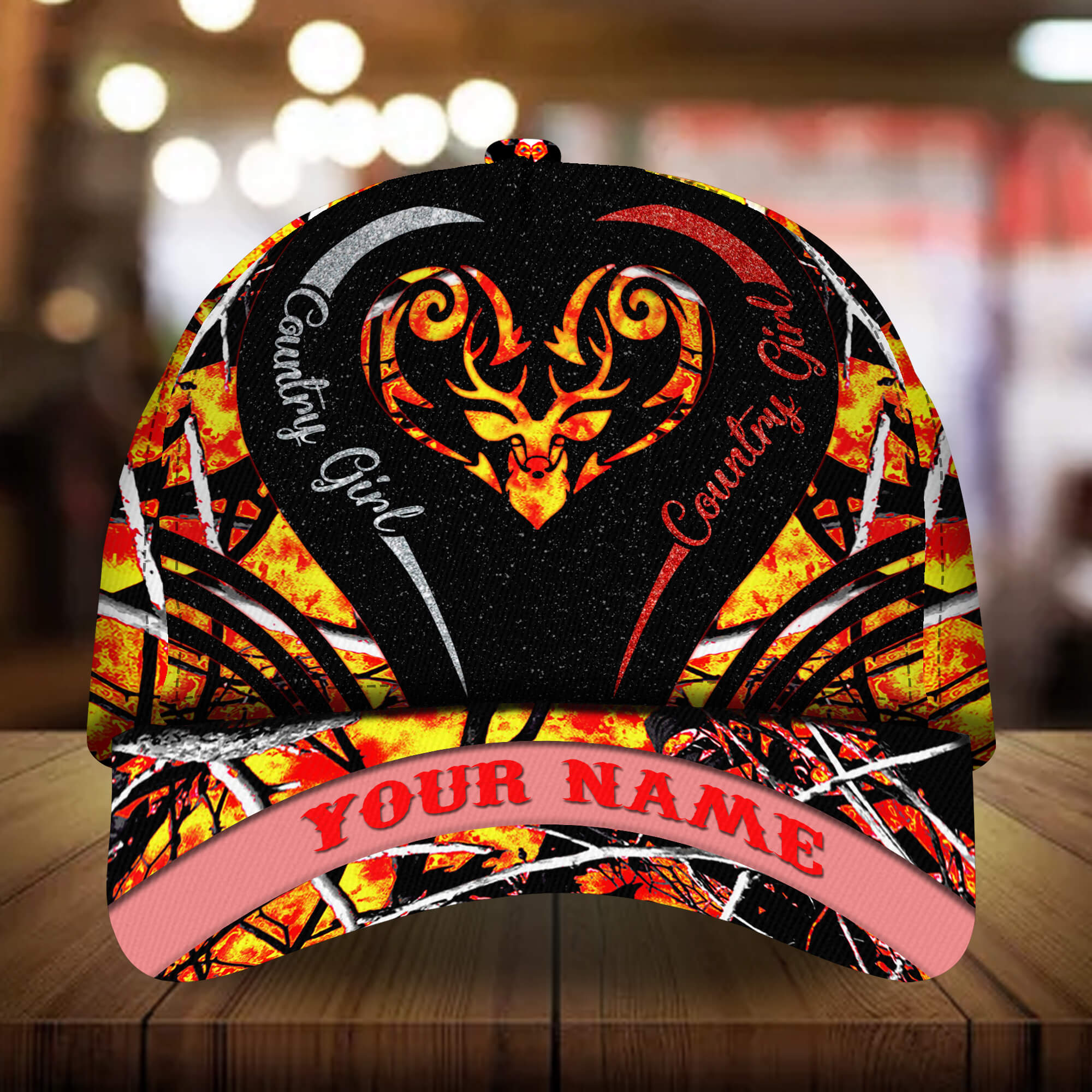 Premium Unique Deer Country Girl Hats 3D Multicolor Personalized